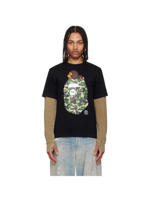 A BATHING APE® Black ABC Camo Milo On Big Ape T-shirt