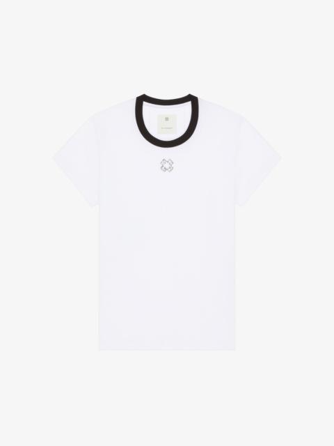 Givenchy SLIM FIT T-SHIRT IN COTTON AND CRYSTALS WITH 4G DETAIL