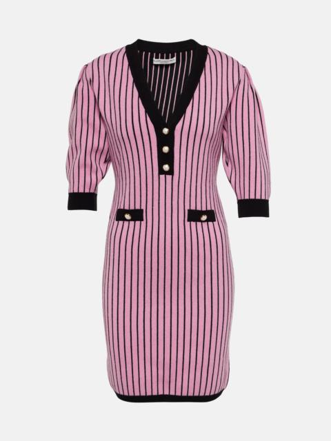 Alessandra Rich Pinstriped knit minidress