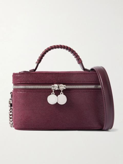 Stella McCartney Falabella chain-embellished brushed shoulder bag Burgundy