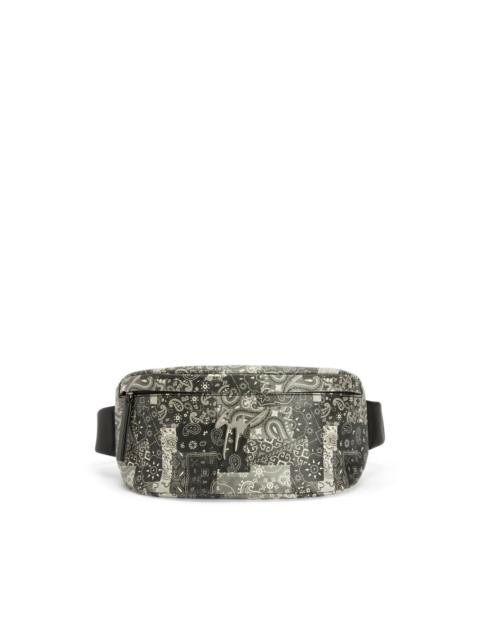 paisley-print logo  belt bag