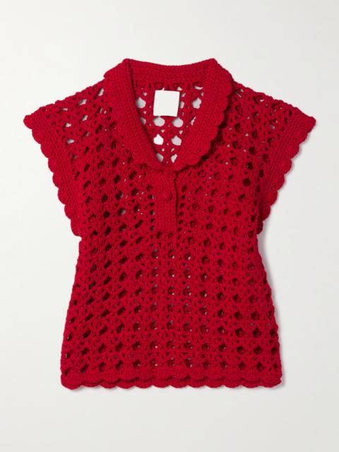 SUZIE KONDI Iris Crocheted Cotton Top