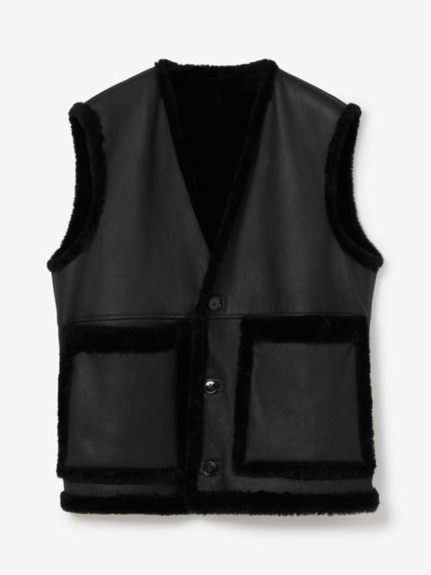 Burberry Pocket Detail Shearling Gilet