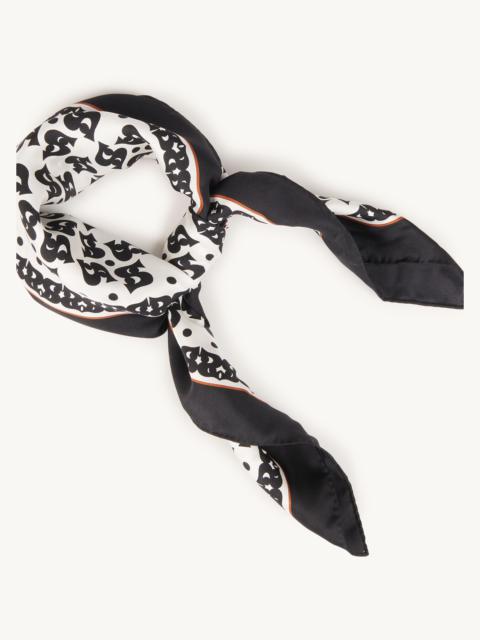 Sandro Printed silk twill scarf