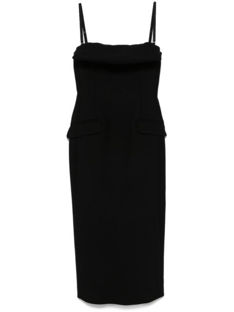 Sportmax folded-edge midi dress