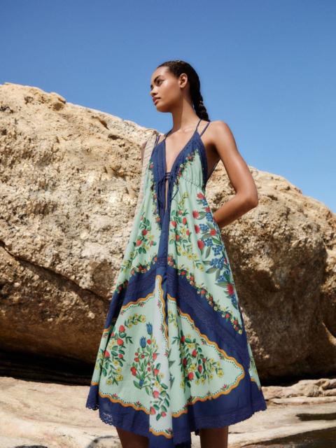 FARM RIO Faded Green Fruit Beauty Maxi Dress