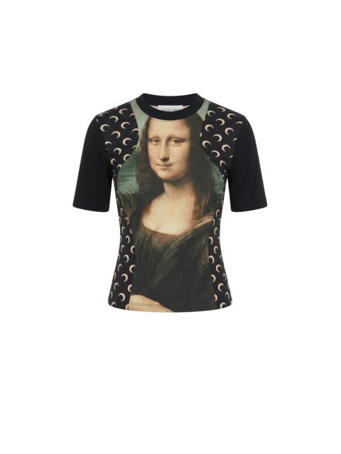 Marine Serre The Louvre Upcycled Baby-Fit T-Shirt Mona Lisa
