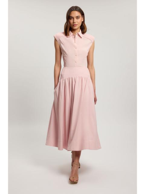 KAREN MILLEN Shirred Woven Maxi Skirt
