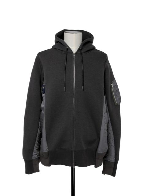 sacai Sponge Sweat x Nylon Twill Hoodie