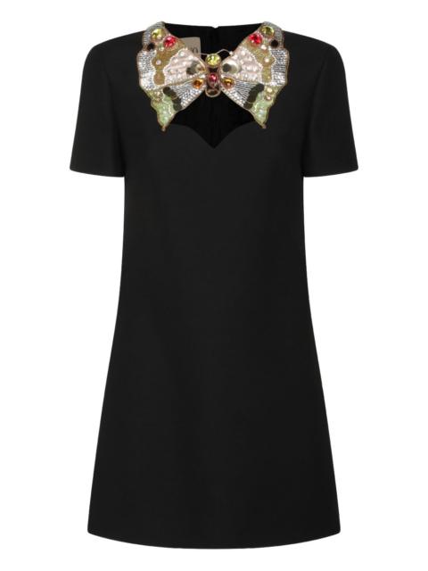 Valentino embellished-collar mini dress