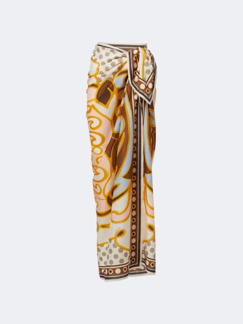 La DoubleJ Printed cotton beach cover-up