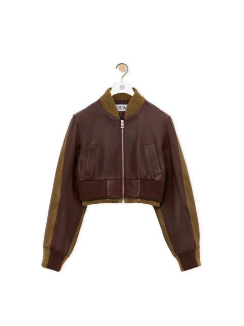 Bomber jacket in nappa lambskin