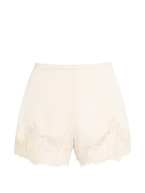 Reformation lace trim shorts