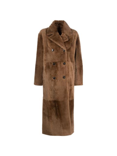 shearling double-breasted coat