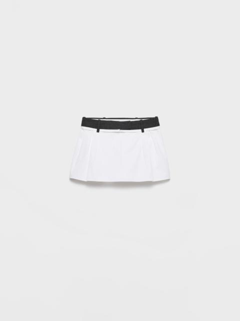 Prada Poplin and rush stitch miniskirt