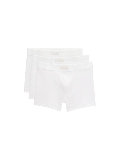 SKIMS Three-Pack White SKIMS Cotton 3" Boxer Briefs