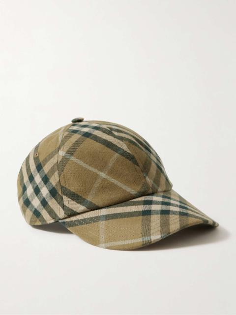 Burberry Checked Cotton-Twill Baseball Cap