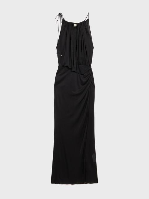 Blumarine JERSEY LONG DRESS WITH DRAPES