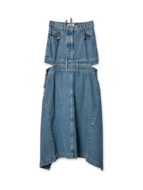 THE ATTICO Gonna Midi Denim