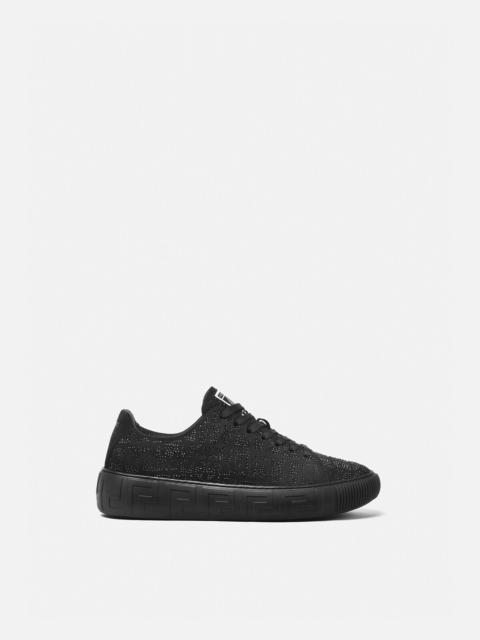 Crystal Croc-Effect Greca Trainers