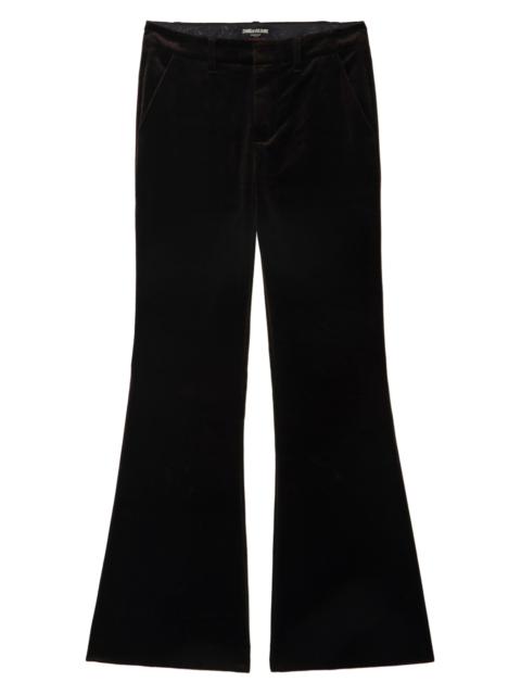 Zadig & Voltaire Women's Prevy Velvet Flare Pants - Dark Chocolate
