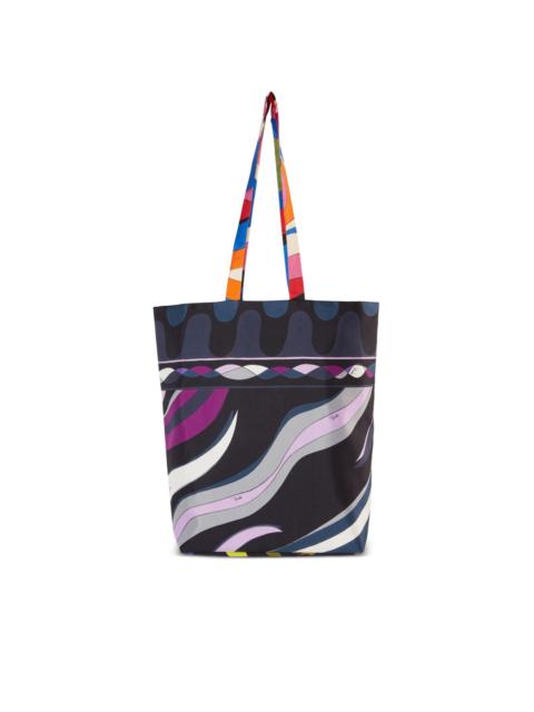 Gallery reversible silk tote bag