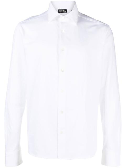 ZEGNA logo-patch cotton shirt