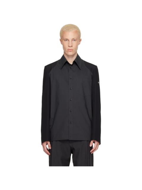 MM6 Maison Margiela Black Long-Sleeved Shirt
