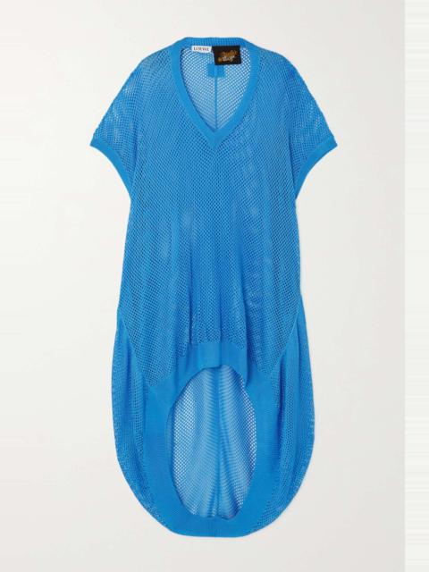 Loewe + Paula's Ibiza asymmetric mesh dress