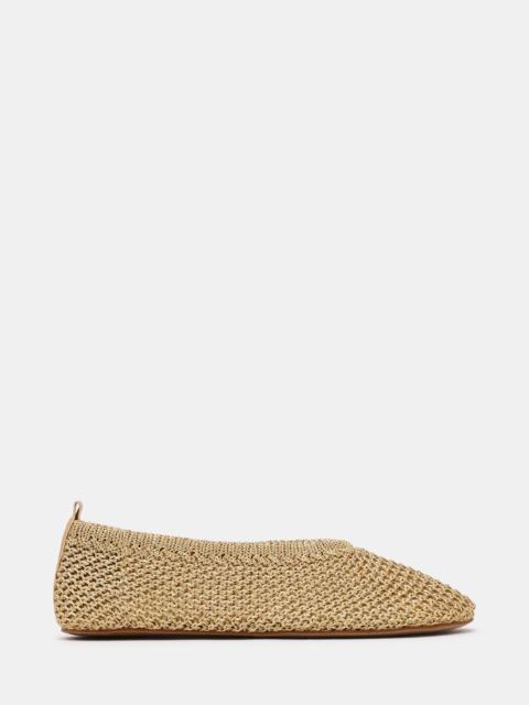 STEVE MADDEN CYNTRA WOVEN CHAMPAGNE