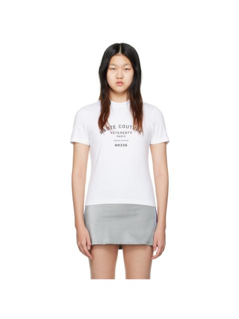 VETEMENTS White Maison De Couture T-Shirt