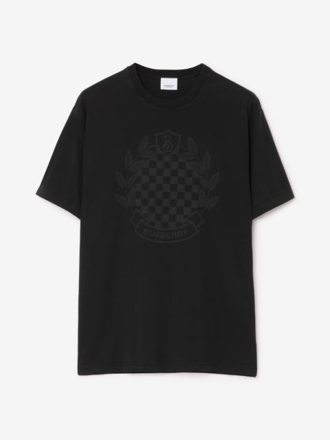 Burberry Chequered Crest Cotton T-shirt