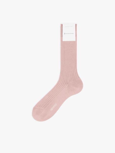 Mackintosh DUSKY PINK FIL D'ECOSSE 5X3 RIBBED SOCKS