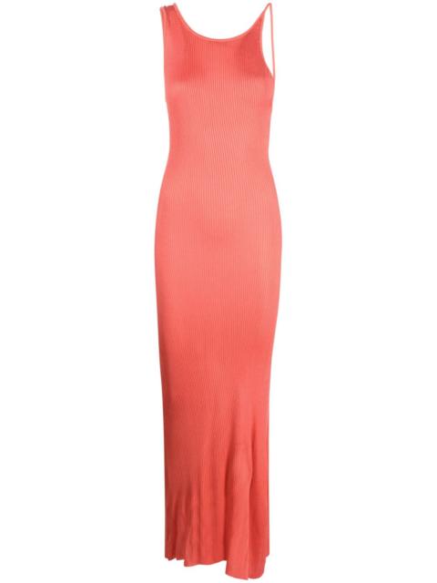 forte_forte asymmetric ribbed-knit dress