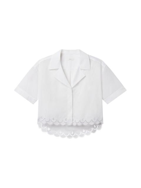 A.L.C. Gabrielle Embroidered Cotton Shirt