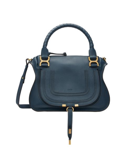 Chloé Navy Grained Leather Marcie Bag