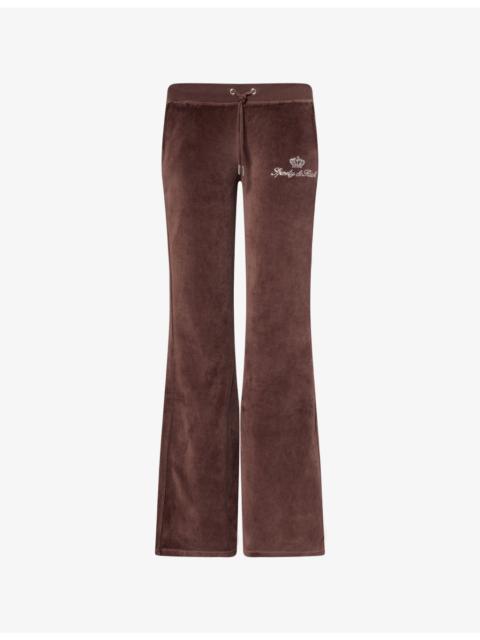 Sporty & Rich Sporty & Rich x Juicy Couture Velour-Cotton Jogging Bottoms