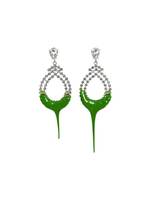 OTTOLINGER Ottolinger Diamond Loop Earrings 'Green'