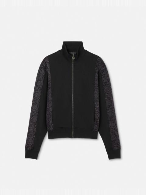 VERSACE Barocco Jacquard Lurex Zip Sweatshirt