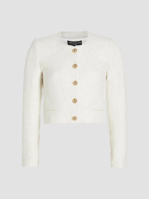 GENERATION LOVE Women's Yoonie Sequin Tweed Jacket - White