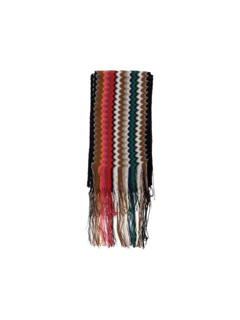 Missoni chevron fringed scarf