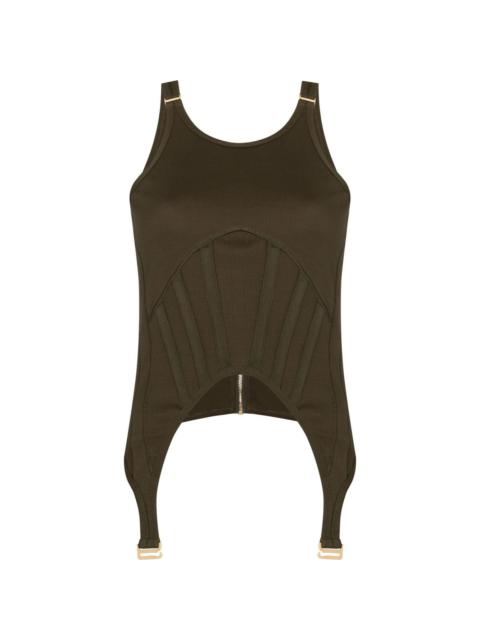 corset-panel vest top