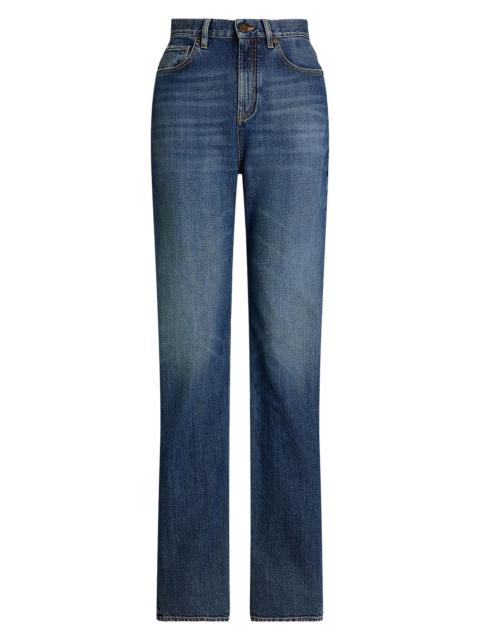 Ralph Lauren Women's Nova Mid-Rise Straight Jeans - Blue Ridge Breeze Wash