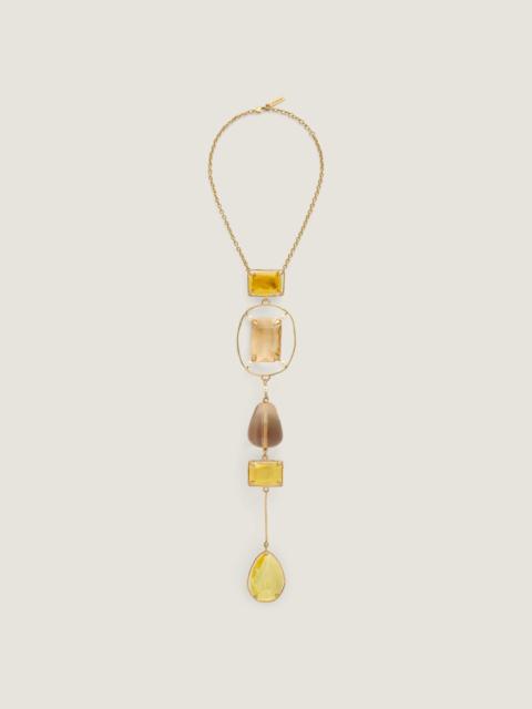 Givenchy RAINBOW DROP NECKLACE IN METAL AND CRYSTALS