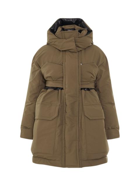 sacai Padded Jacket with Hood in Beige