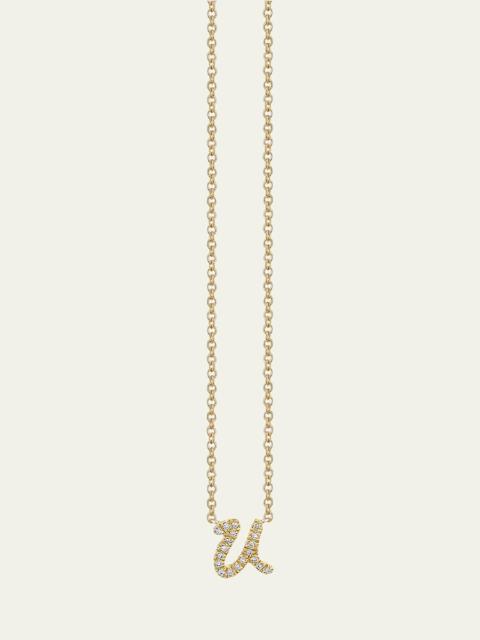 SYDNEY EVAN 14k Diamond Pave Initial Necklace
