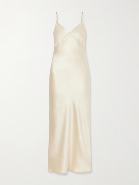 The Row Barika Hammered-silk Midi Dress