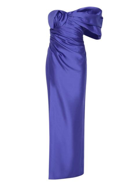 RACHEL GILBERT Marlo ruched off-shoulder gown