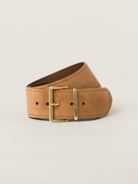 Miu Miu buckled suede belt | farfetch | REVERSIBLE