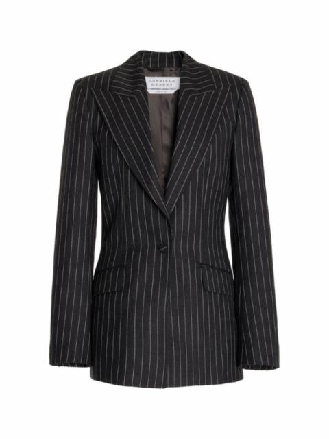 GABRIELA HEARST Leiva Blazer in Grey Pinstripe Wool